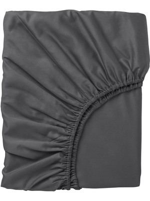 Lastikli Çarşaf, Koyu Gri, 120X200 cm