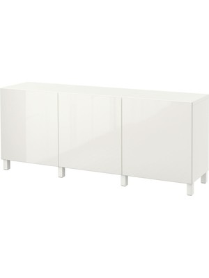 Dolap Kombinasyonu, Beyaz-Parlak Cila, 180X40X74 Cm, Selsvıken