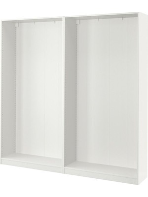 Gardırop Iskeleti, Beyaz, 200X35X201 cm