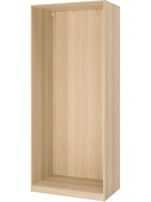 Gardırop Iskeleti, Ağartılmış Meşe Görünümlü, 100X58X236 cm