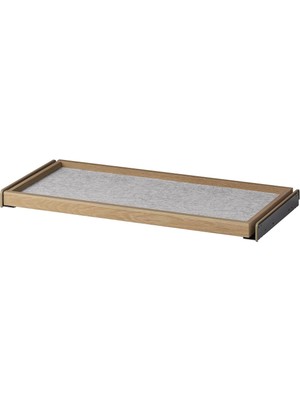 Raylı Çekmece, Ağartılmış Meşe Görünümlü-Açık Gri, 75X35 cm