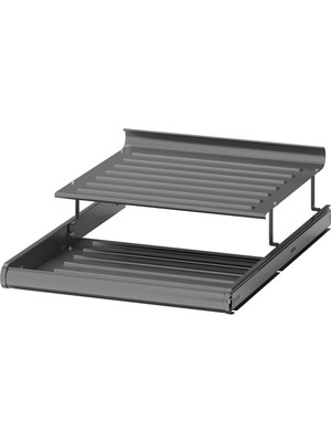 Sürgülü Ayakkabı Rafı, Koyu Gri, 50X58 cm