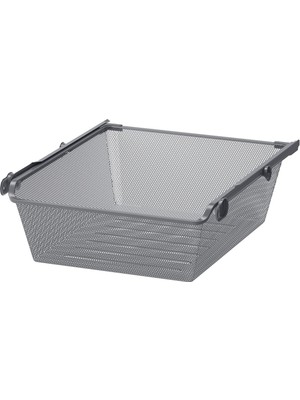 Raylı Tel Sepet, Koyu Gri, 50X58 cm