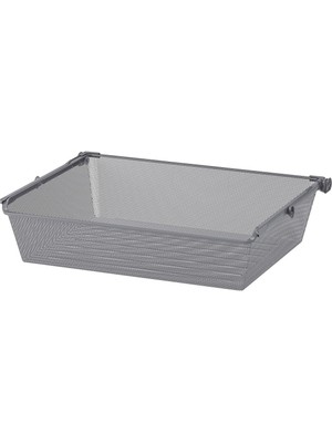 Raylı Tel Sepet, Koyu Gri, 75X58 cm