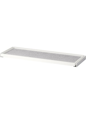 Raylı Çekmece, Beyaz-Açık Gri, 100X35 cm