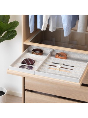 Sürgülü Raf, Ağartılmış Meşe Görünümlü, 75X58 cm