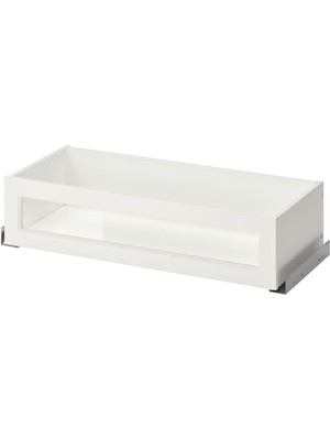 Çerçeveli Cam Panelli Çekmece, Beyaz, 75X35 cm