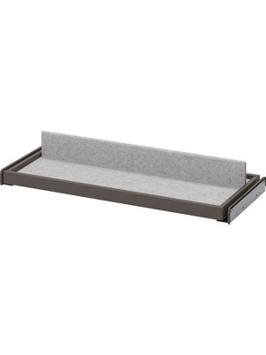 Ayakkabı Düzenleyicili Sürgülü Raf, Koyu Gri-Açık Gri, 75X35 cm