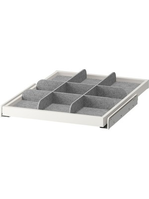 Bölmeli Sürgülü Raf, Beyaz, 50X58 cm