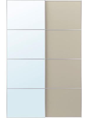 Sürgü Kapak, Aynalı Cam-Çift Taraflı Bej, 150X236 cm