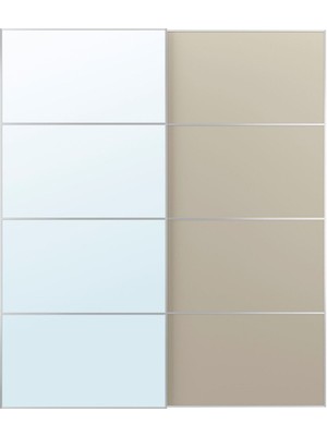 Sürgü Kapak, Aynalı Cam-Çift Taraflı Bej, 200X236 cm