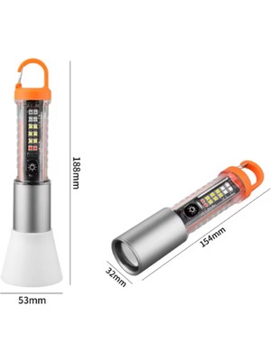 Aydoğan Ticaret44 Şarjlı Taktik El Feneri, Çakarlı Asker, Polis Feneri 1000 Lümen