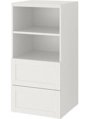 Çocuk Şifonyeri, Beyaz-Çerçeveli, 60X55X123 cm
