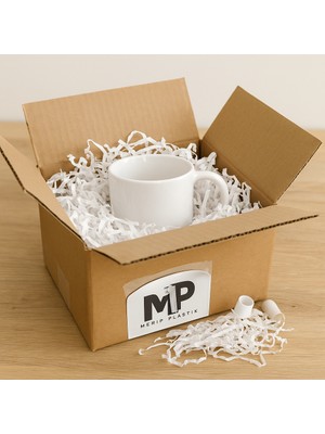 Kırpık Kağıt- Kırpık Z Zigzag Kağıt -100 Gr-Kırık Beyaz -Süs Dolgu Malzemesi - Kutu Süsleme