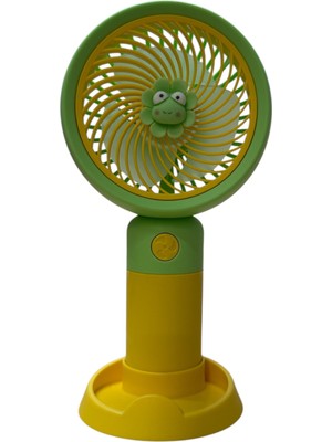 YM88154 Şarjlı El Fanı | Ultra Sessiz Mini Vantilatör – Hayvan Figürlü, Masaüstü & Taşınabilir, Renkli Soğutucu Fan