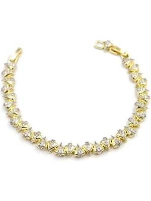 Taşlı Bileklik - Altın