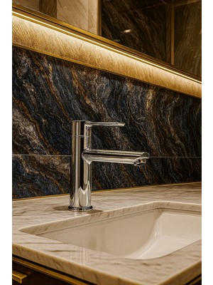 ASİL SU ARMATÜRLERİ PİRİNÇ GÖVDE LÜX BANYO LAVABO BATARYASI