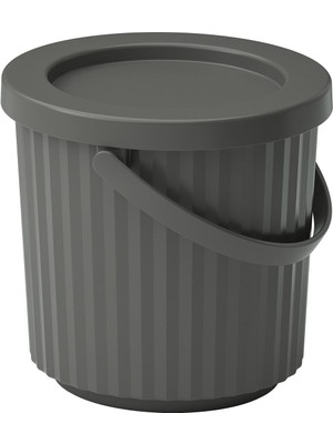 Çöp Kutusu, Koyu Gri, 8 Lt