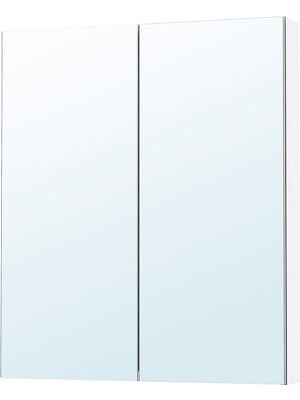 Banyo Duvar Dolabı, 80X15X95 Cm, 2 Ayna Kapaklı