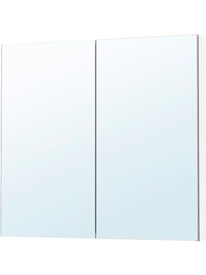 Banyo Duvar Dolabı, 100X15X95 Cm, 2 Ayna Kapaklı