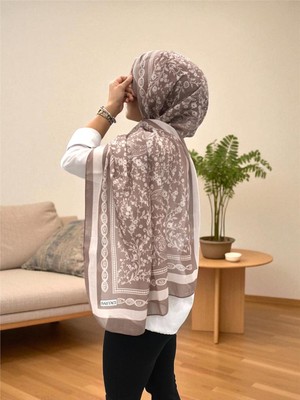 Baştacı 2025 Yaz Sezonu 0349 Kilim Desen Vizon Şal