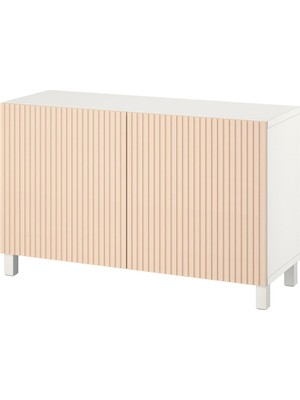 Dolap Kombinasyonu, Beyaz-Huş Kaplama, 120X42X74 Cm, Bjorkovıken