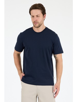 Erkek Pamuk Bisiklet Yaka Kısa Kollu Düz T-Shirt  Rahat ve Şık Günlük Erkek Tişört 0169