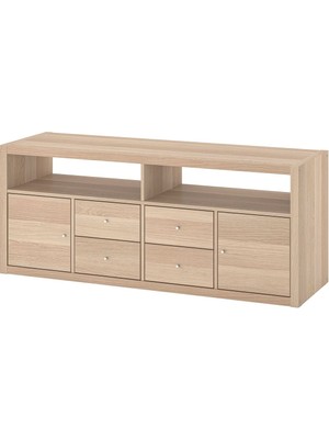 Tv Ünitesi, Ağartılmış Meşe Görünümlü, 147X39X60 cm