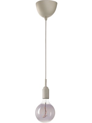 Ampullü Sarkıt Lamba, Bej-Gri, 125 mm