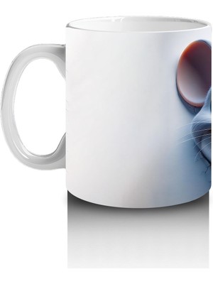 Çocuklara Sütü Sevdiren Şirin Tek Fare Kupa Bardak