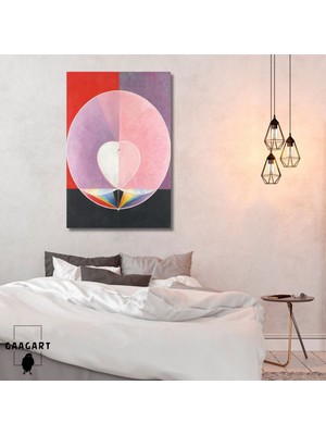 Tekli Dikey Kanvas Tablo Ünlü Eserler Hilma Af Klint Doves No Iı