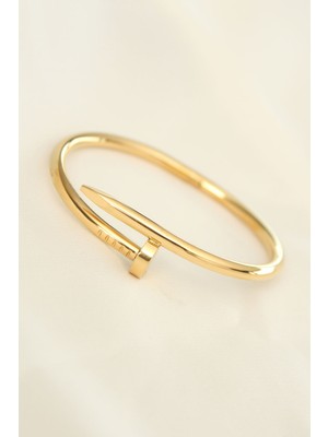 316L Çelik Gold Renk Çivi Model Bileklik