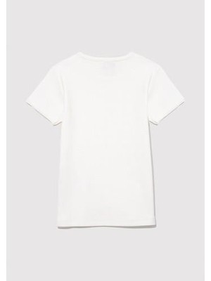 Mavi Fitilli Pembe Basic Tişört 7610260-86953