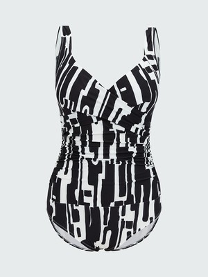 Lc Waikiki Yeni Sezon Desenli Dikisli Pedli Buzgu Detayli Kadin Mayo - S5H183Z8