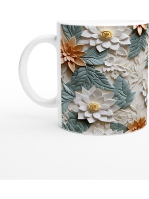 Yeşil Yapraklı Şakayık Bahçesi Kupa Bardak