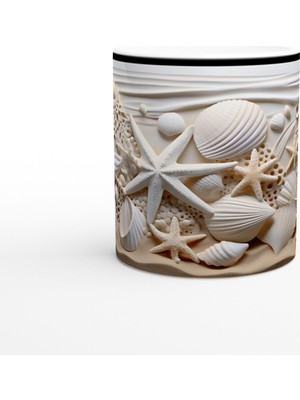 Sahil Kumundaki Deniz Hazineleri Kupa Bardak