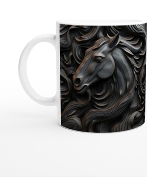 Asil Güç Soyut At Figürlü Kupa Bardak