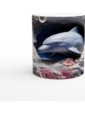 Pembe Güller Arasında Mutlu Yunus Kupa Bardak