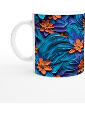 Parlak Tropikal Rüzgarlar Çiçekli Kupa Bardak