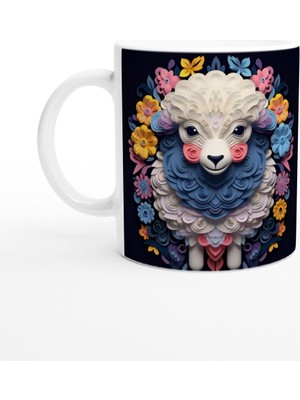 Masal Kuzusu Çiçekli Kupa Bardak