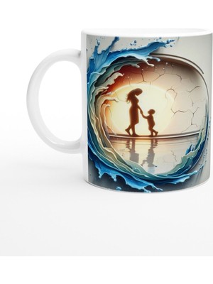 Gün Batımında Anne Eli Kupa Bardak