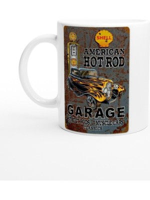 Alev Desenli Hot Rod Araba Kupa