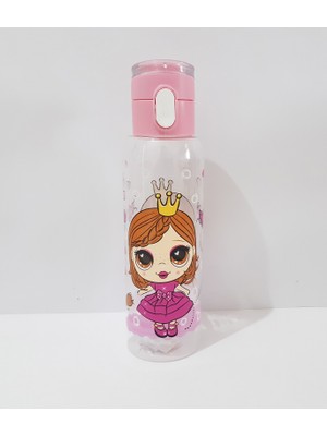 500 ml Desenli Şeffaf Matara Okul Için Suluk Su Matarası