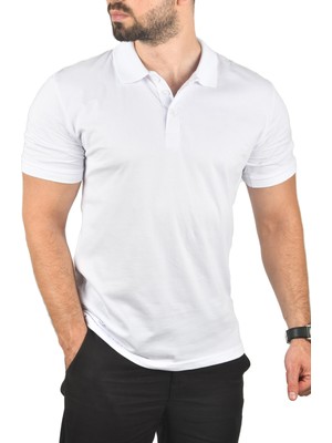 Deepsea Büyük Beden Polo Yaka Tişört Nefes Alan Pamuklu Pike Kumaş Battal Beden Tişört 2504349