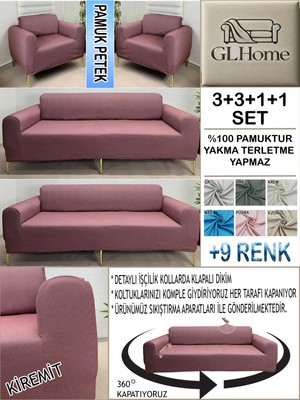 %100 Pamuk Petek Kumaş  3+3+1+1 Komple Giydirme Kanepe&çekyat, Bohem, Porto, Vb. Model Koltuk Kılıfı