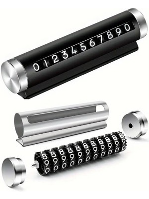 Araç Park Telefon Numaratörü Çevirmeli Ayarlı Torpido Üstü Silindir Numaratör