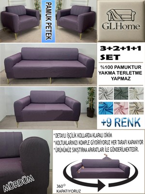 %100 Pamuk Petek Kumaş 3+2+1+1 Komple Giydirme Kanepe&çekyat, Bohem, Porto, Vb. Model Koltuk Kılıfı