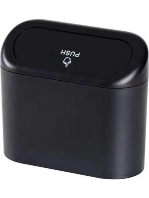 Chery Tiggo 7 Pro 2020-2021-2022-2023-2024-2025 Oto Araba Çöp Kutusu Organizer Itme Kapaklı Çöp Kovası Siyah