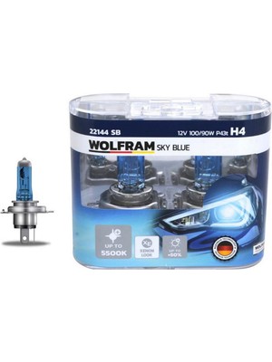 Ampul 12V H4 100/90 P43T Sky Blue Beyaz Işik Dpmah