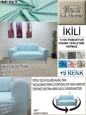 %100 Pamuk Petek Kumaş Çift Kişilik Komple Giydirme 2'li Kanepe, Bohem,porto, Vb Model Koltuk Kılıfı